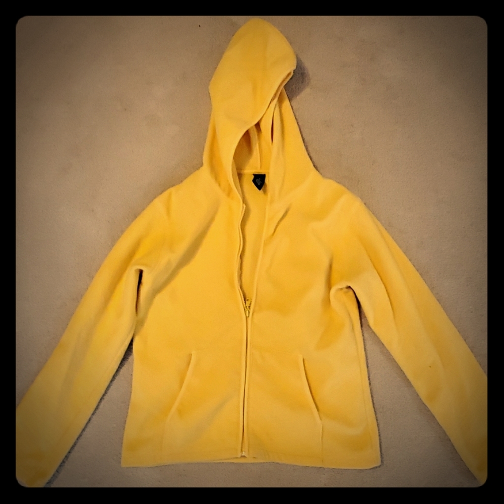 Yellow hooded fleece from Gap